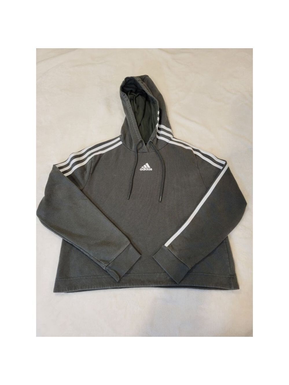 Adidas Boys Gray Hoodie Medium - Picture 3 of 8